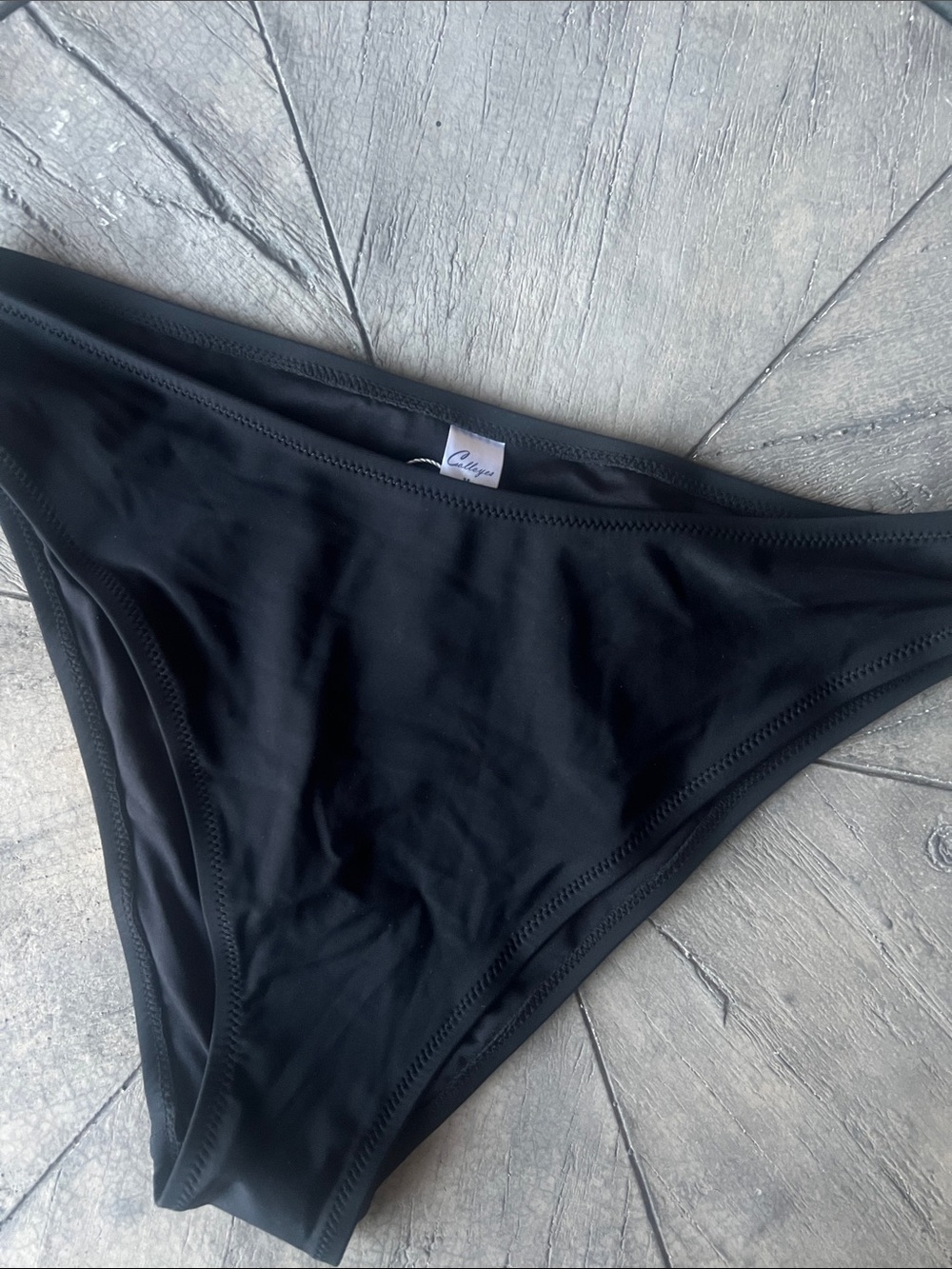 Black Colloyes Bikini Bottom - Classic Low Rise Size medium B35
